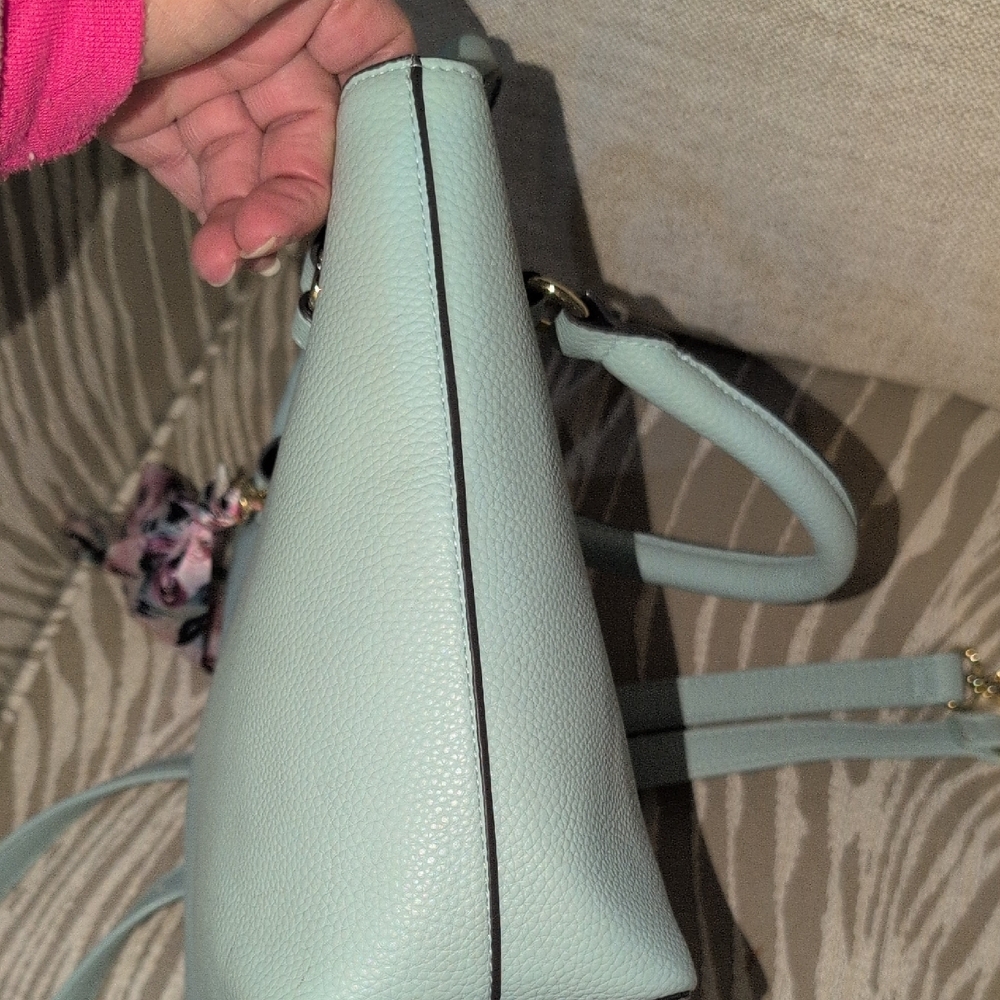 Nanette Lepore Light Blue Tote with Floral Accent - Picture 5 of 13